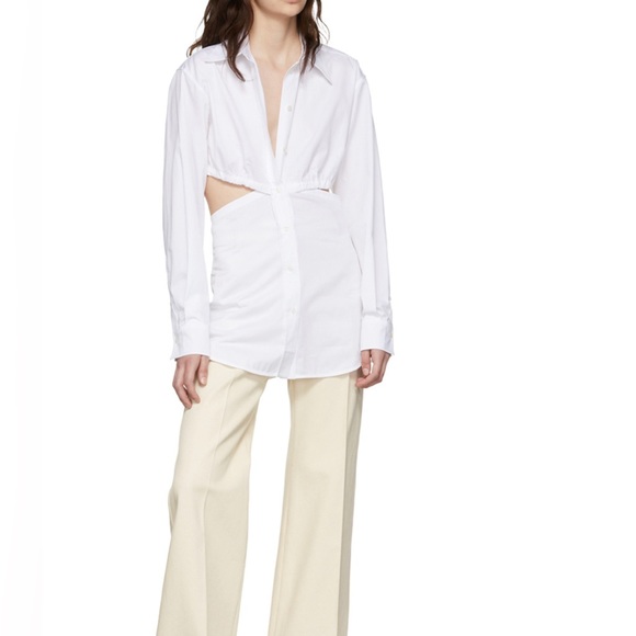 NWT Victoria Beckham cut out dress shirt - size 2 - Picture 5 of 7